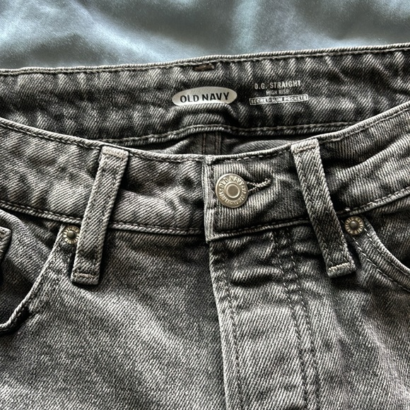 Black/Gray Stonewash Jeans - High Rise - Straight - BUNDLE AND MAKE OFFER - Picture 3 of 4